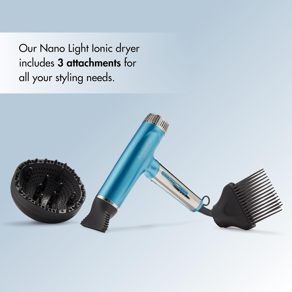 BaBylissPRO Nano Titanium Professional Nano Light Ionic Dual-Voltage Lightweight Hair Dryer