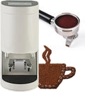58mm Electric Coffee Tamper - 10-30KG Pressure | 1 to 3 Adjustable Tamp Times | Touchscreen, Automatic Expresso Coffee Powder Press Machine White