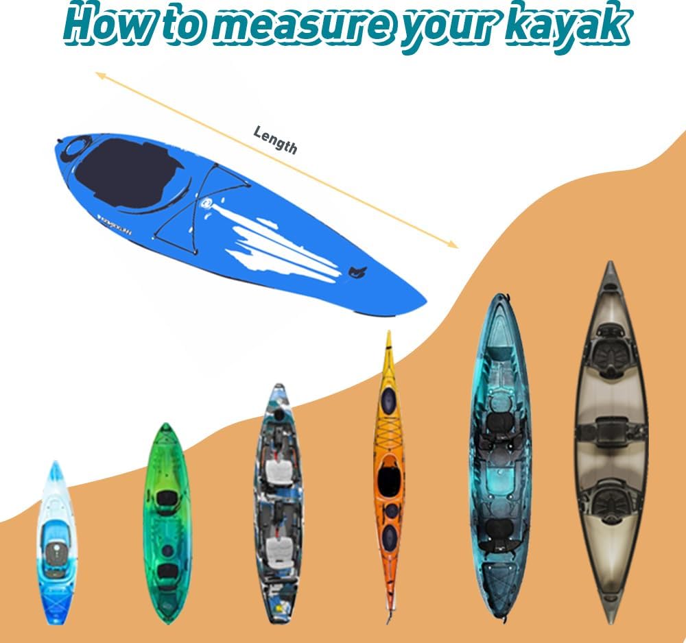 600D Kayak Covers for Outdoor Storage,Kayak Cover 18-20ft Canoe Covers Paddle Board Cover Fit 18-20ft, Protects Against Water,UV,Dust for Outdoor/Indoor Storage Grey