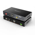 TESmart 4K@30Hz HDMI KVM Extender 328ft/100m Over CAT6/6A – PoE Powered | Bidirectional Audio & IR | RS232 Extension | Advanced EDID | USB 2.0 | Remote Power Switch Support