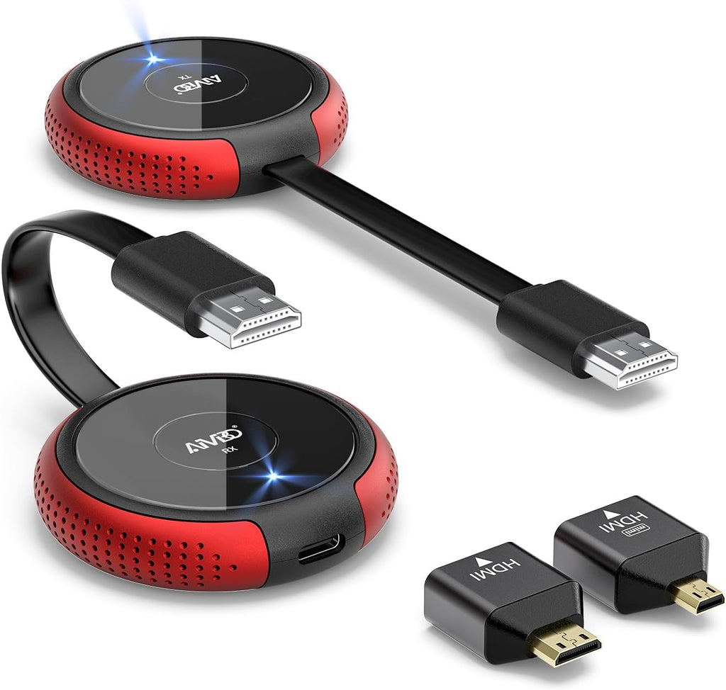 TIMBOOTECH Wireless HDMI Transmitter and Receiver 4K, Casting 5G Stable Video/Audio Wireless HDMI Extender Kit for PC, Laptop, Camera, TV Box, Smartphone, PS5 to Monitor, Projector, HDTV 165FT/50M