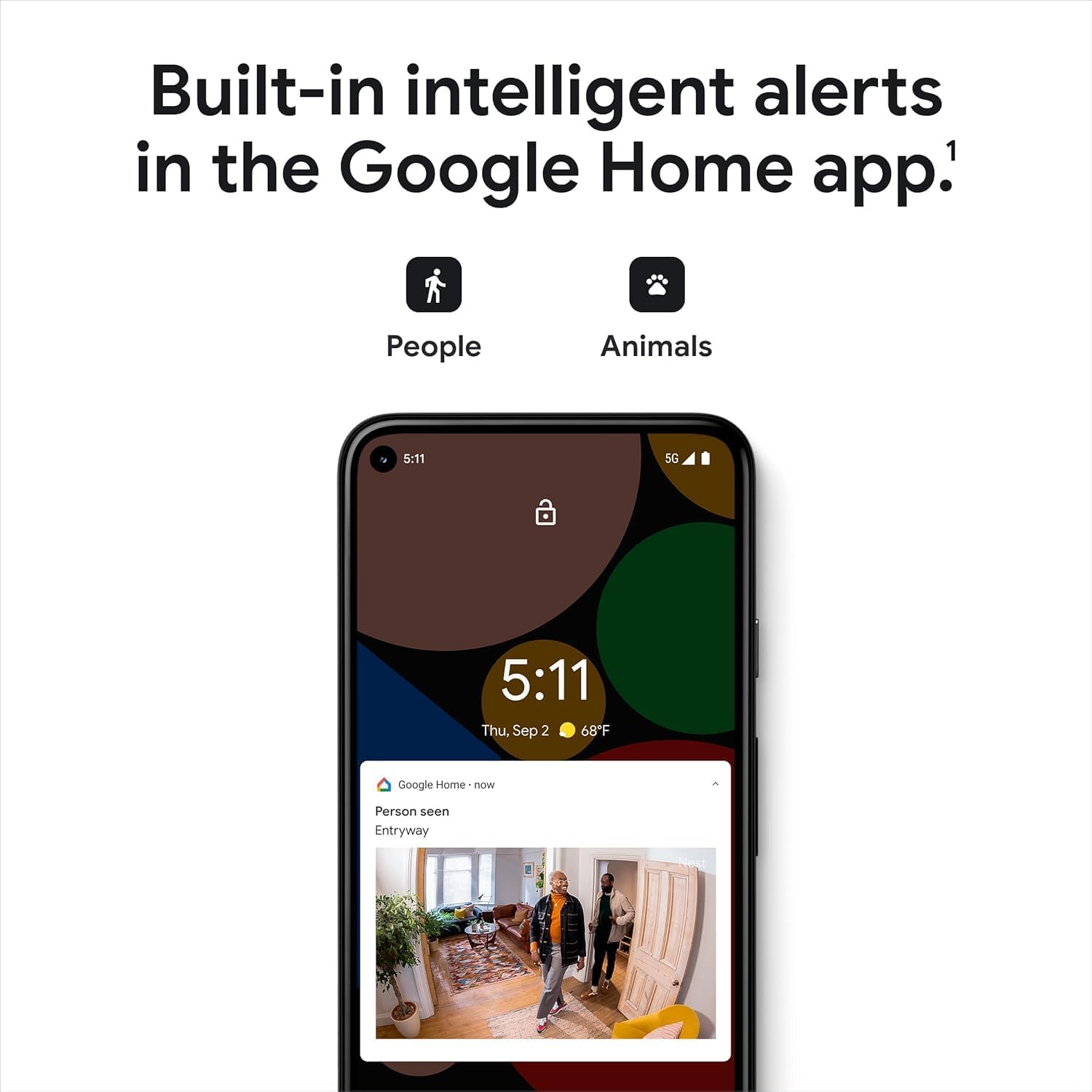 Google Indoor Nest Security Cam 1080p (Wired) - 2nd Generation - Non-Retail Packaging - Fog - 2 Pack