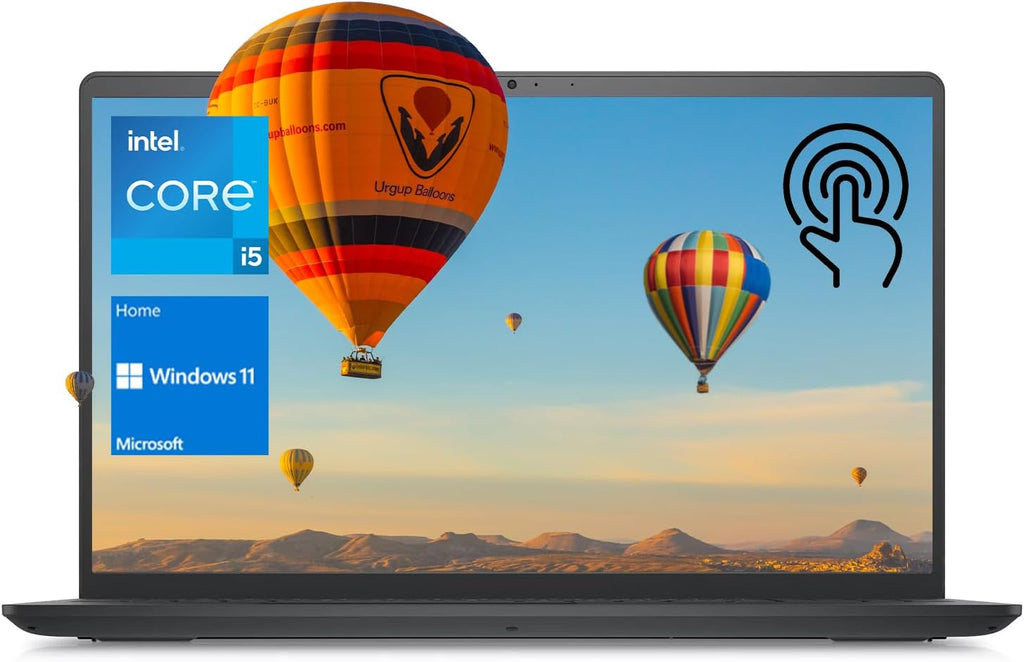 DELL Inspiron 3000 Series 3520 Laptop, 15.6' FHD Touchscreen, Intel Core i5-1155G7, 16GB DDR4 RAM, 512GB PCIe SSD, Webcam, SD Card Reader, Wi-Fi, Windows 11 Home, Black