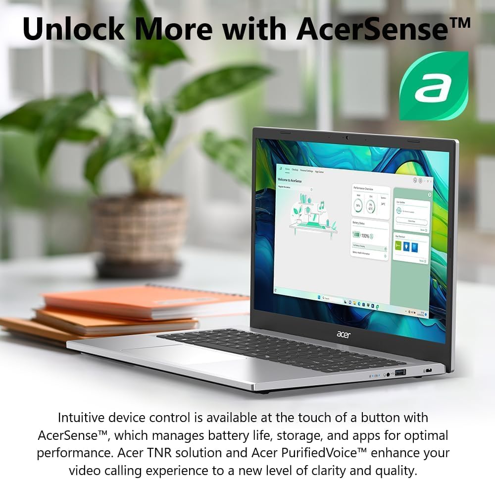 Acer Aspire Go 15 Laptop, 15.6' Full HD IPS, Intel Core 3 N355 Processor, 8GB RAM 256GB SSD, Windows 11 with Copilot AI, Long Battery Life, Lightweight, Student Business (8GB RAM | 256GB SSD)