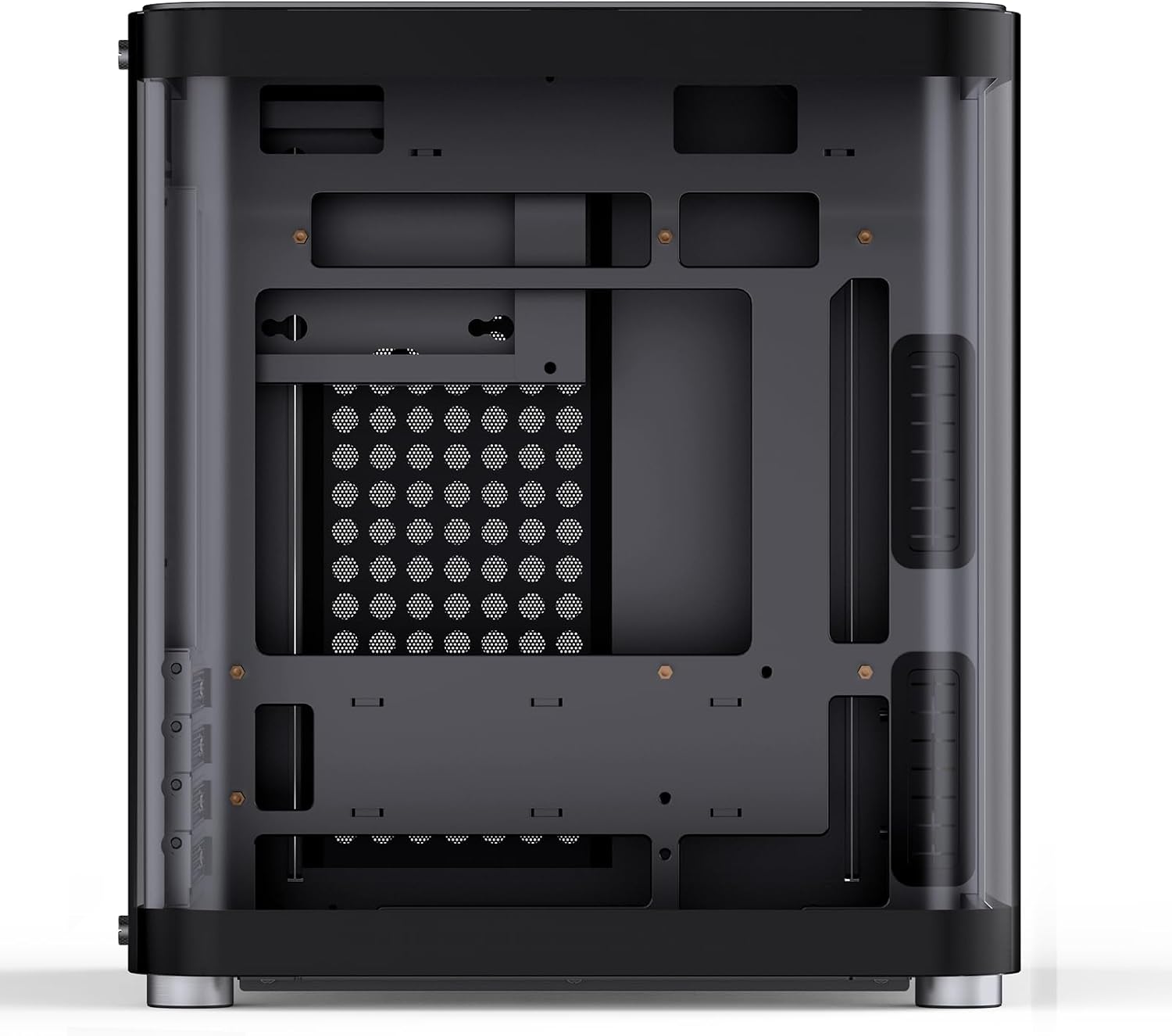 JONSBO TK-1 Black Micro ATX Mini Tower Computer CASE, Hyperboloid Glass Design, Separated Cabinet Structure, Al Alloy Shell Matx Desktop PC Case, Support ATX Power supply/240 AIO, Black