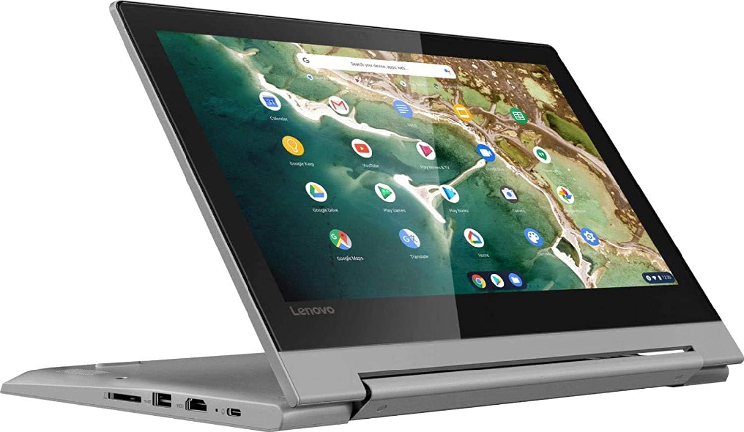 Lenovo Flex 3 11.6'' 2-in-1 Touchscreen Chromebook-MediaTek MT8173C, 4GB Memory, 32GB eMMC Flash Memory, Platinum Grey, Small, Gray