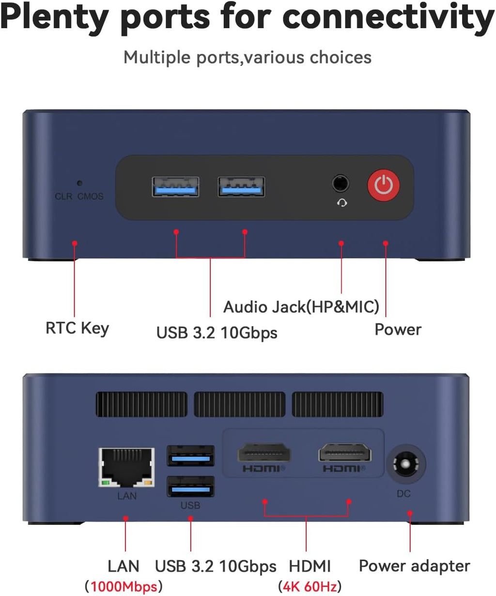 Beelink SER3 Mini PC W11 Pro, AMD Ryzen 3 3200U(2C/4T up to 3.5 GHz),16GB DDR4 500GB NVME SSD Graphics 3 core 1200 MHz WiFi 5/BT5.0 Dual Display Mini PC Computer