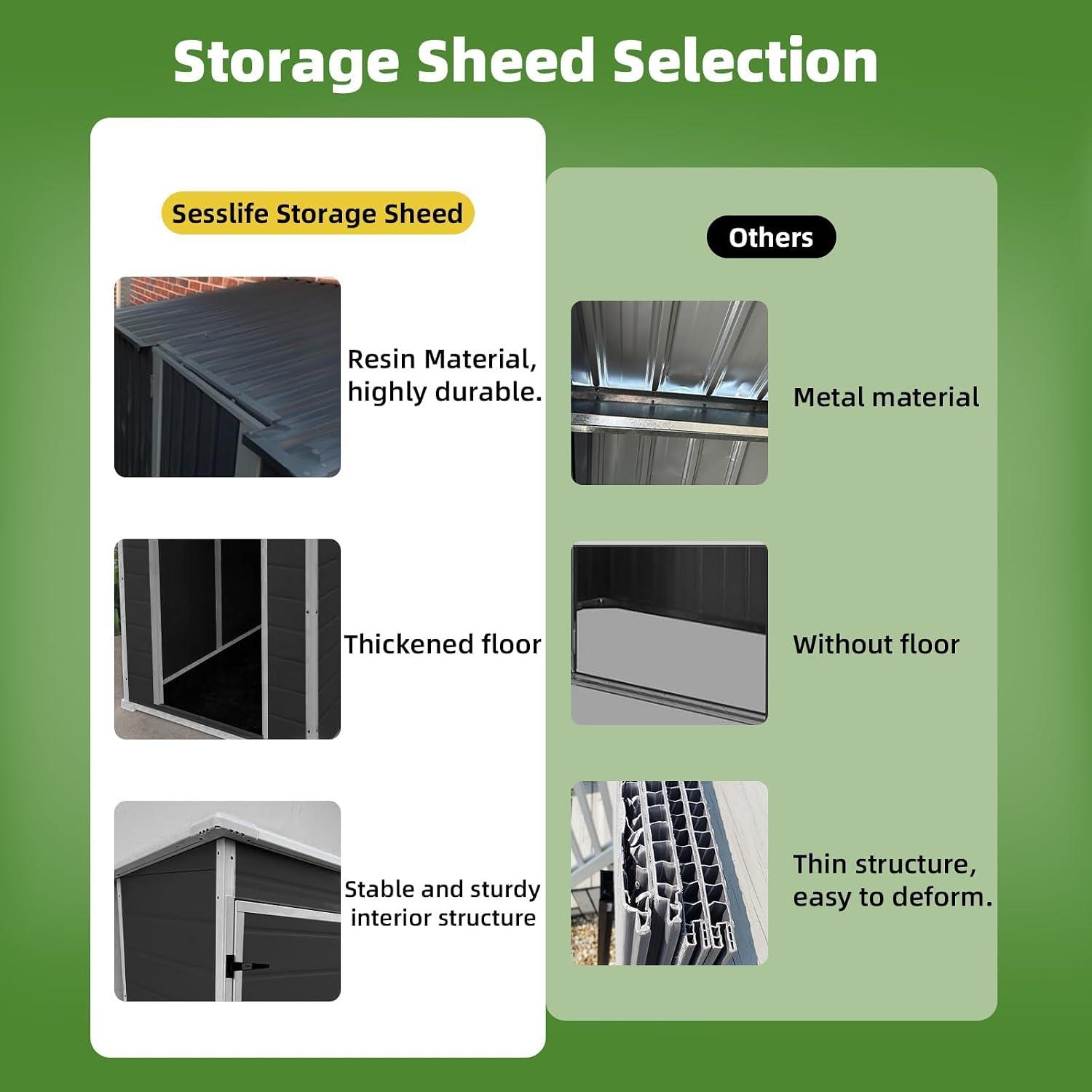 Outdoor Storage Shed 6 x 4.4 FT, Heavy-Duty Resin Tool Shed with Reinforced Floor, Lockable Door & Vent, Weather-Resistant Garden Shed for Lawn Equipment & Bikes (Black)