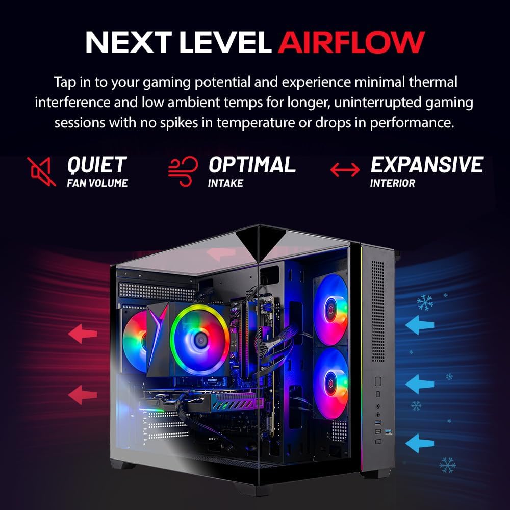 Skytech Gaming Crystal Desktop PC, Intel Ultra 5 245K 4.2 GHz (5.2 GHz Turbo), NVIDIA RTX 5060 Ti 8GB, 1TB Gen4 NVMe SSD, 32GB DDR5 RAM 5200 RGB, 650W Gold PSU, Wi-Fi, Win 11