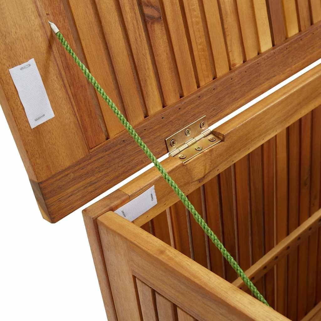 vidaXL Outdoor Storage, Deck Box with Lid, Patio Cabinet, Storage Chest for Outdoor Cushions Pillows Garden Tools Pool Supplies, Solid Wood Acacia