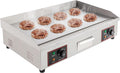 30' Commercial Electric Griddle, 3000W Electric Stove Countertop Flat Top Grill, 110V Non-Stick Stainless Steel Teppanyaki Grill with Adjustable Temperature Control 122°F-572°F(NO PLUG)