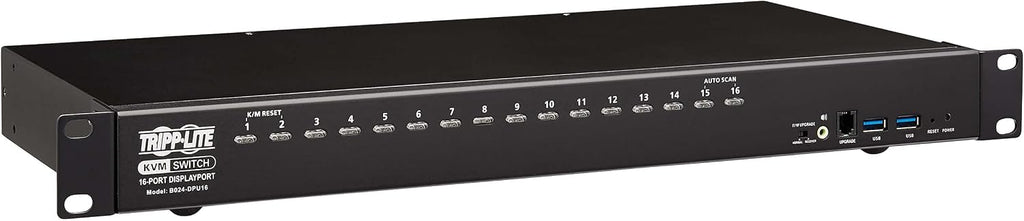 Tripp Lite DisplayPort/USB KVM Switch 16-Port Audio/Video 4K 60Hz 1URM (B024-DPU16)