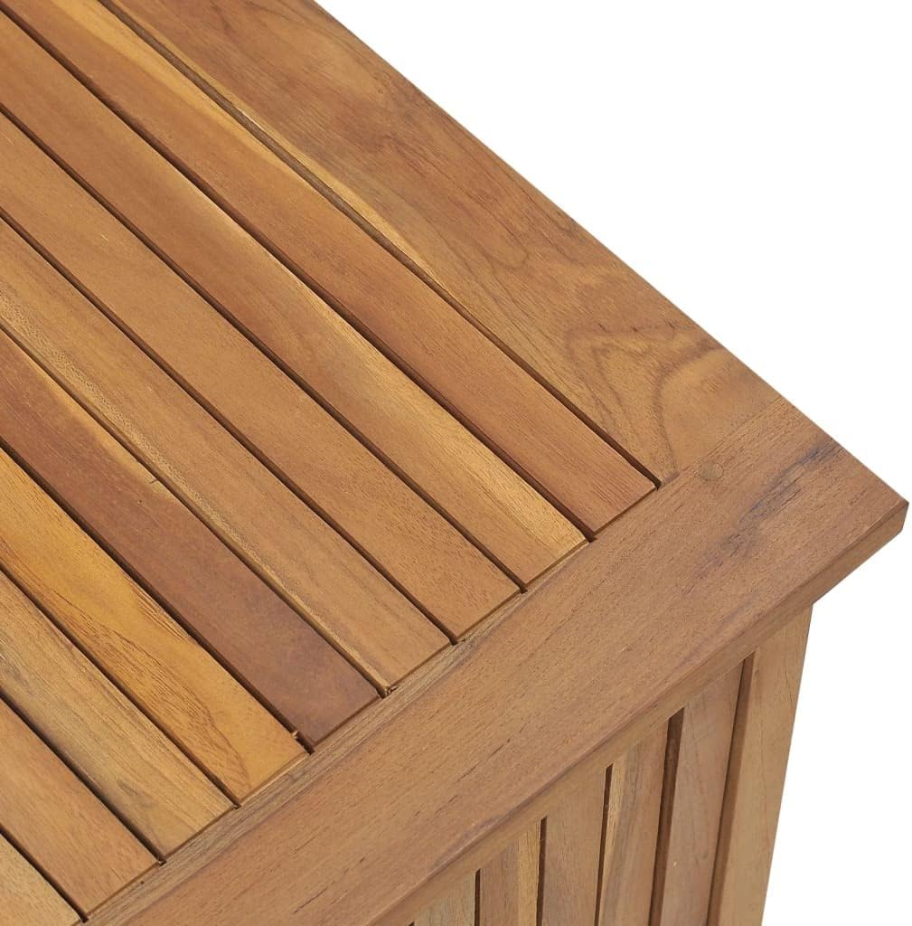 Patio Storage Box Outdoor Solid Teak Wood Deck Box Wooden Outdoor Storage Organization Box with Lid Storage Bench and Waterproof Lining for Garden,Patio,Backyard,44.9'x19.7'x22.8' -AA