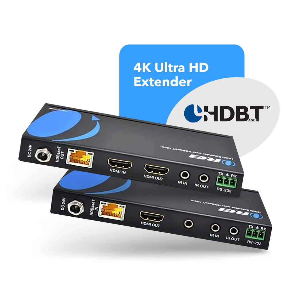 OREI HDMI Over Ethernet Extender up to 230 Feet – 4K@60Hz with Bi-Directional IR, PoC, – 4K HDMI Extender Over Ethernet with HDBaseT Technology for Near Zero Latency