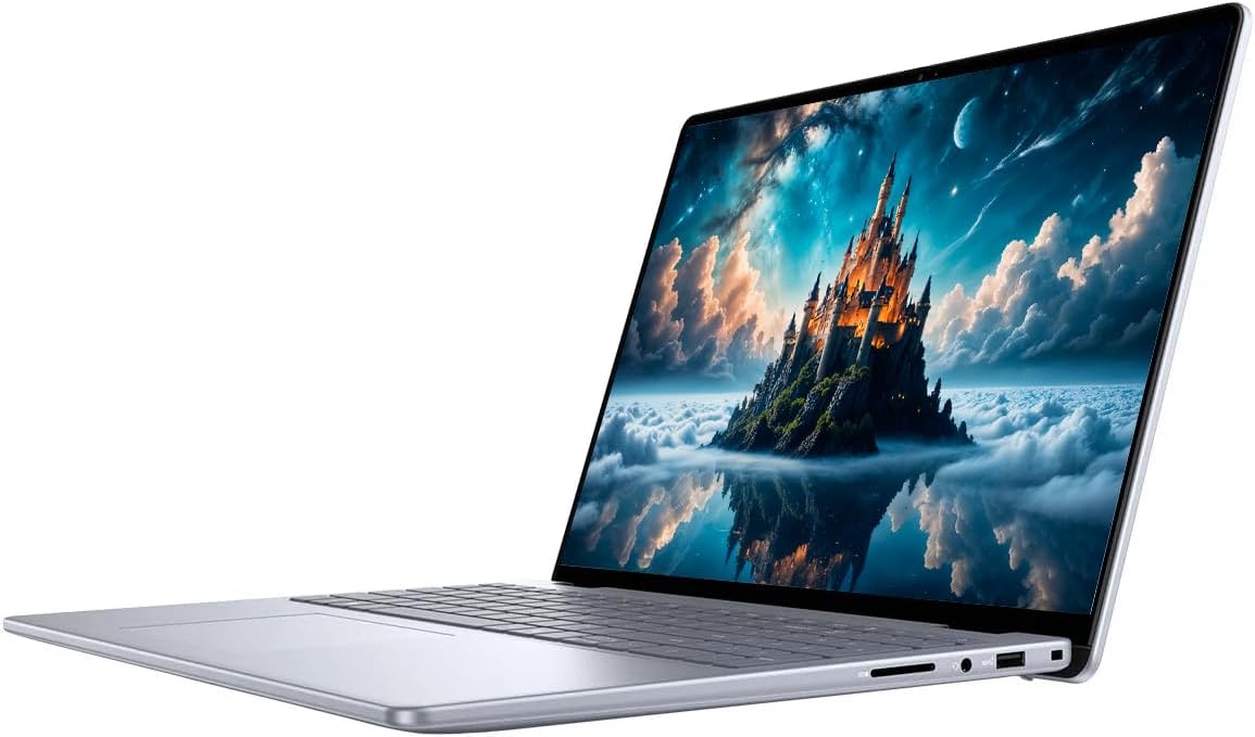 Dell Inspiron 16' FHD+ Touchscreen Business Laptop Computer, 64GB RAM 2TB SSD, Intel Core 7 150U Processor, Windows 11 Pro with Office Lifetime Suite, Fingerprint Reader, Backlit Keyboard, Ice Blue