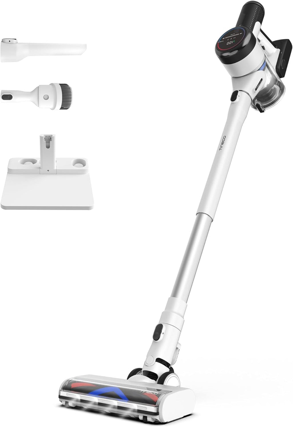 Tineco Smart Cordless Vacuum Cleaner, Stick Vacuum with Anti-Tangle Brush & Fade-Free Suction, Deep Clean for Hard Floor & Carpets, Pet Hair Cleaning with Led Headlights
