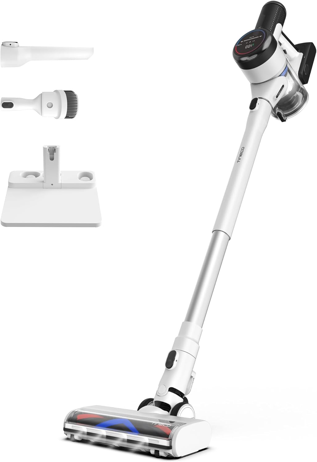 Tineco Smart Cordless Vacuum Cleaner, Stick Vacuum with Anti-Tangle Brush & Fade-Free Suction, Deep Clean for Hard Floor & Carpets, Pet Hair Cleaning with Led Headlights