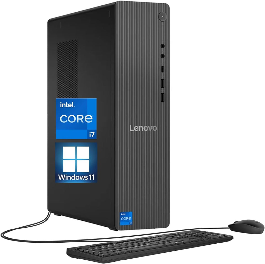 Lenovo IdeaCentre Liter Tower Desktop Computer • Intel Core i7-12700K Processor • 32GB DDR5 • 2TB SSD • Office 365 for The Web • HDMI + VGA • Wi-Fi 6 • Wired Keyboard & Mouse • Windows 11