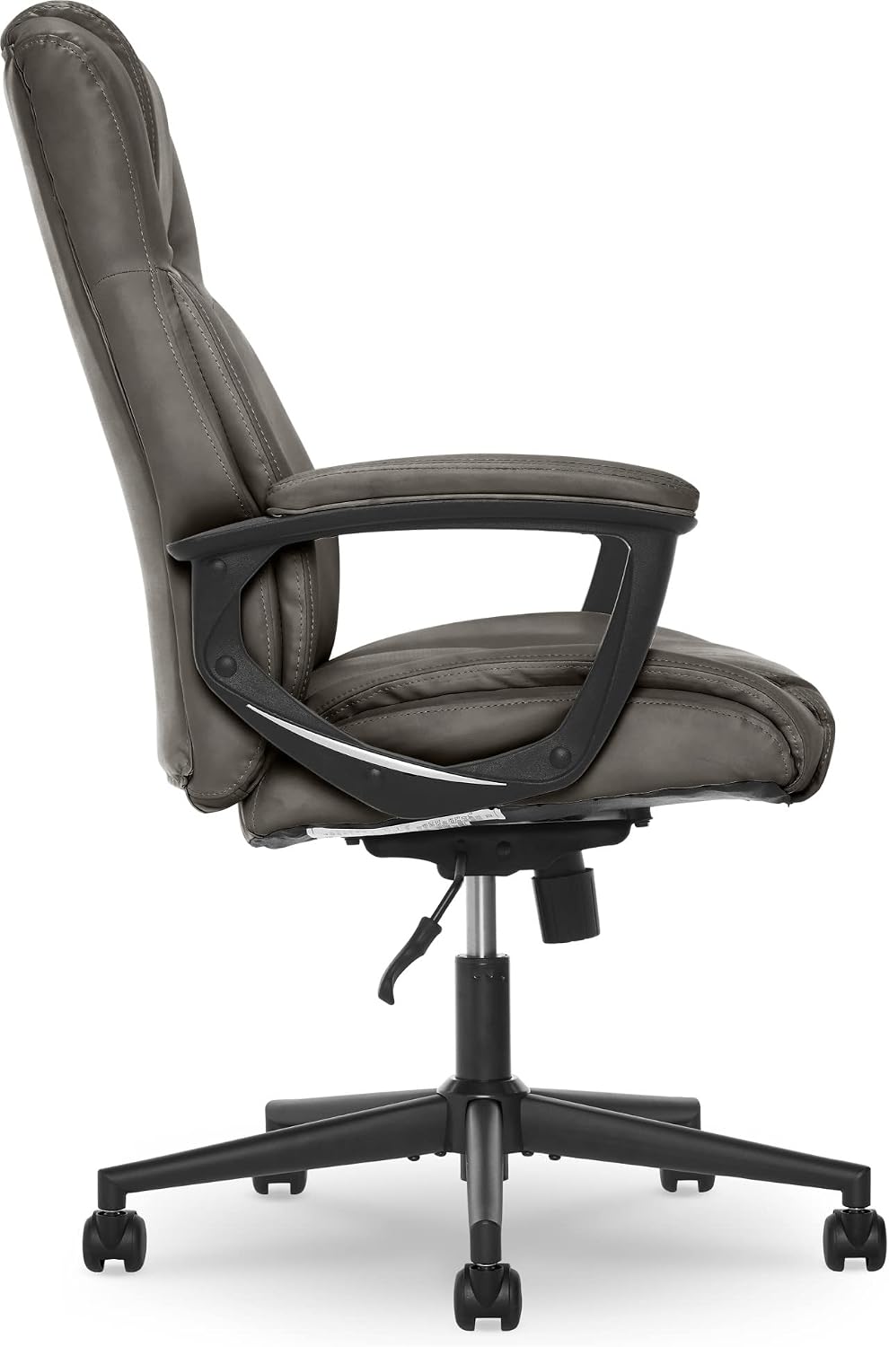 Serta Connor Executive Office Chair, Ergonomic Computer Chair with Layered Body Pillows, Contoured Lumbar, Adjustable Seat Height, Bonded Leather, Gray