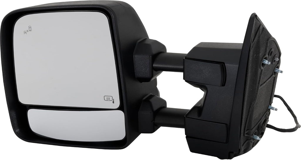 Kool Vue Driver Side Power Heated Towing Mirror for Nissan Titan 2017-2021 With Signal Light, Blind Spot Monitor & Puddle Lamp Textured