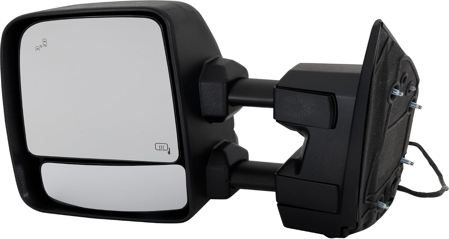 Kool Vue Driver Side Power Heated Towing Mirror for Nissan Titan 2017-2021 With Signal Light, Blind Spot Monitor & Puddle Lamp Textured