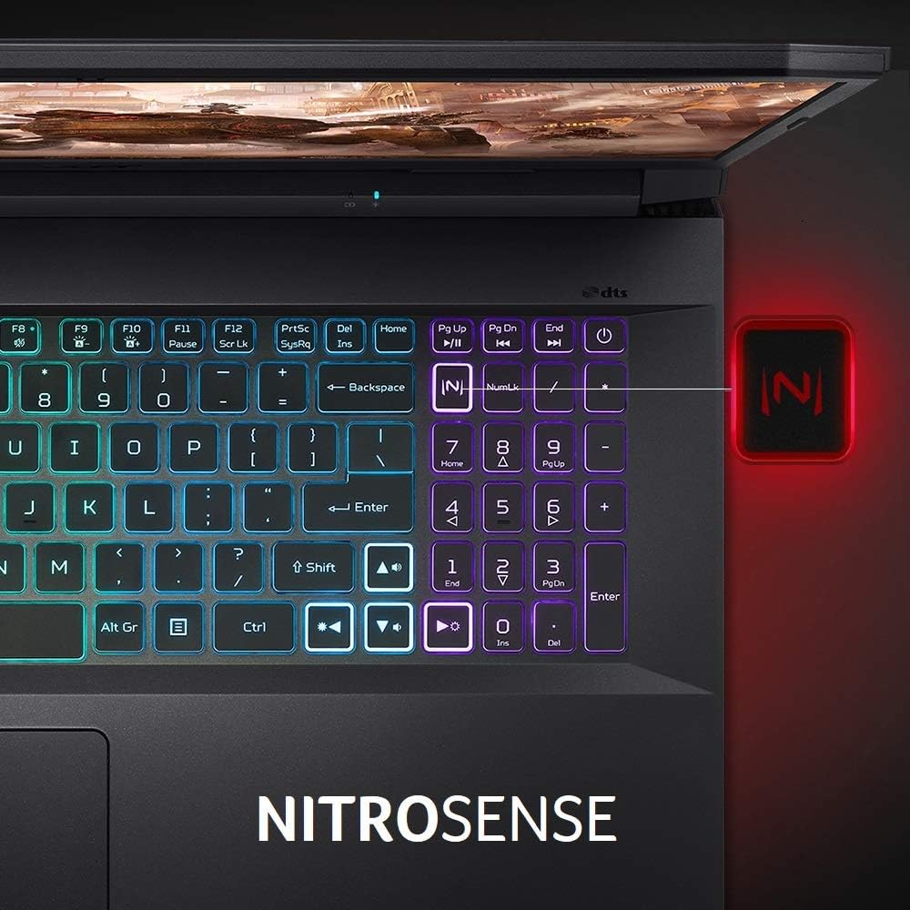 acer Nitro 5 AN517-41-R3NX Gaming Laptop, AMD Ryzen 7 5800H Octa-Core CPU | NVIDIA GeForce RTX 3080 Laptop GPU | 17.3' FHD 360Hz IPS 3ms Display | 16GB DDR4 | 1TB NVMe SSD | WiFi 6 | RGB Keyboard
