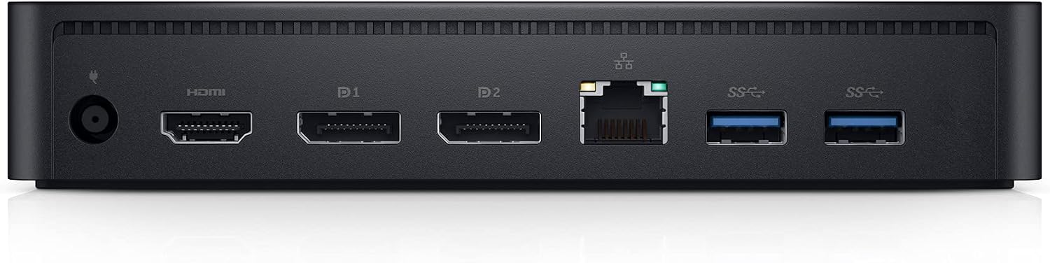 Dell Universal Dock - D6000S, Equipped with USB-C/USB-A PowerShare Options, Connect Upto Three 4K Displays, LED Indicator, Black