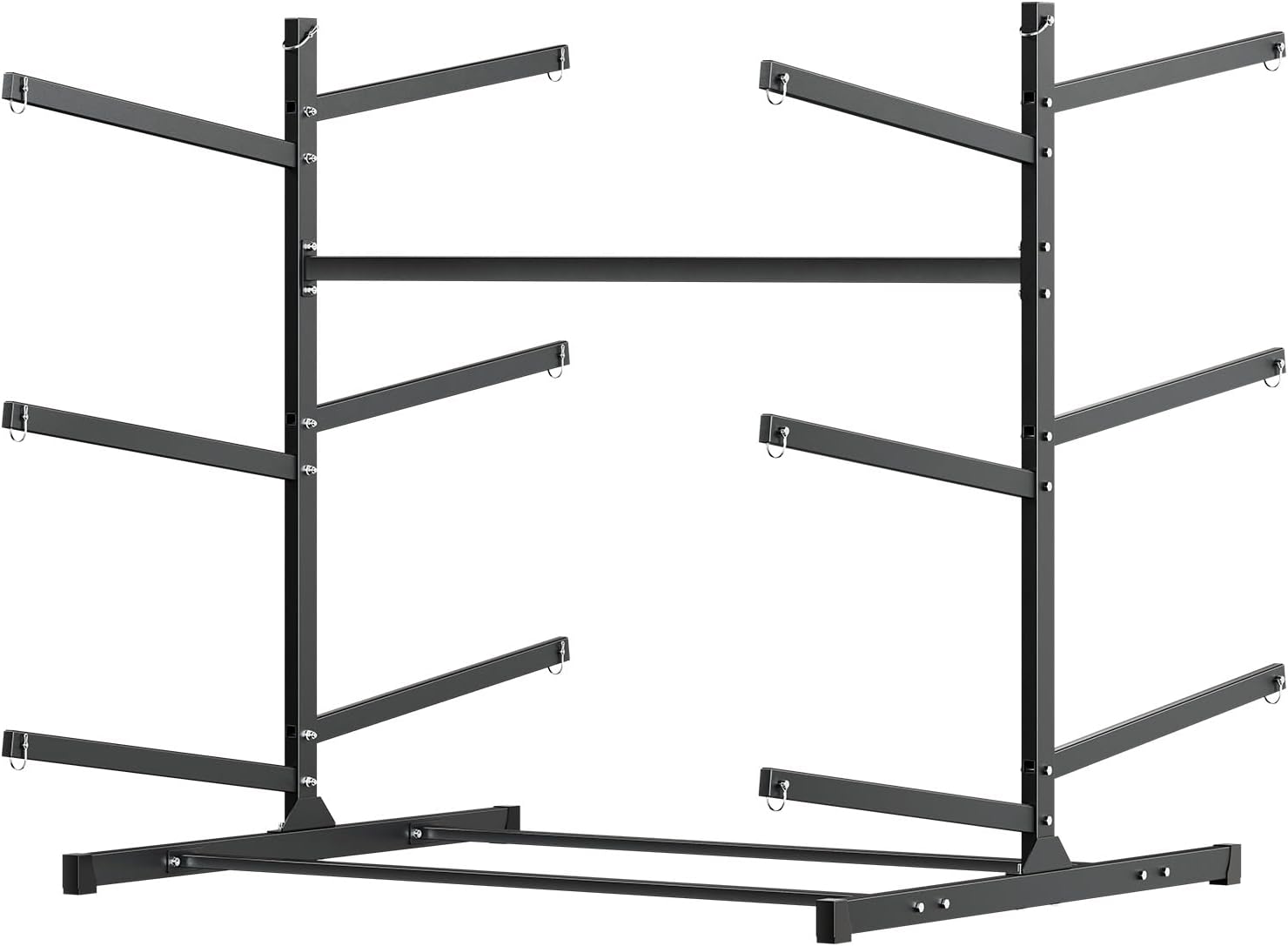 VEVOR Kayak Storage Rack, Heavy Duty Adjustable Freestanding Stand with Lockable Wheels for Indoor Outdoor Garage Shed Dock, Holder for Canoe, SUP, Surfboard & Paddleboard