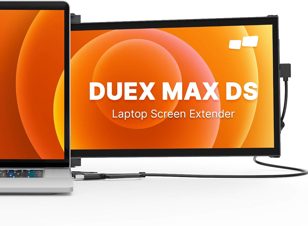 Duex Max DS Portable Monitor - New Mobile Pixels 14.1' Laptop Screen Extender, FHD 1080P Travel Monitor, USB C/USB A/HDMI Plug and Play Laptop Monitior for Windows/Mac/Android/Switch