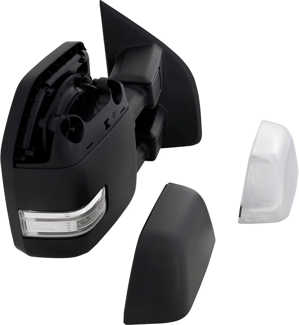 Kool Vue Passenger Side Power Heated Towing Mirror for Ford F-250 Super Duty 2020-2022 Power Fold With Signal Light, Blind Spot Monitor & Puddle Lamp; Without Memory Auto Extend Paintable