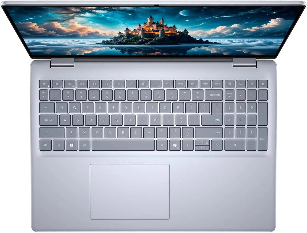 Dell Inspiron 16' FHD+ Touchscreen Business Laptop Computer, 64GB RAM 2TB SSD, Intel Core 7 150U Processor, Windows 11 Pro with Office Lifetime Suite, Fingerprint Reader, Backlit Keyboard, Ice Blue