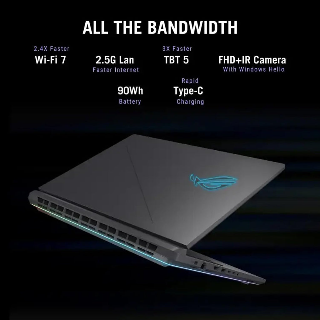 ASUS ROG Strix G18 Gaming Laptop, Intel 24-Core Ultra 9 275HX, NVIDIA GeForce RTX 5080, 18' 2.5K 240Hz ROG Display, 32 GB DDR5 RAM, 2 TB SSD, Backlit, Microsoft Office Lifetime License, Windows 11 Pro