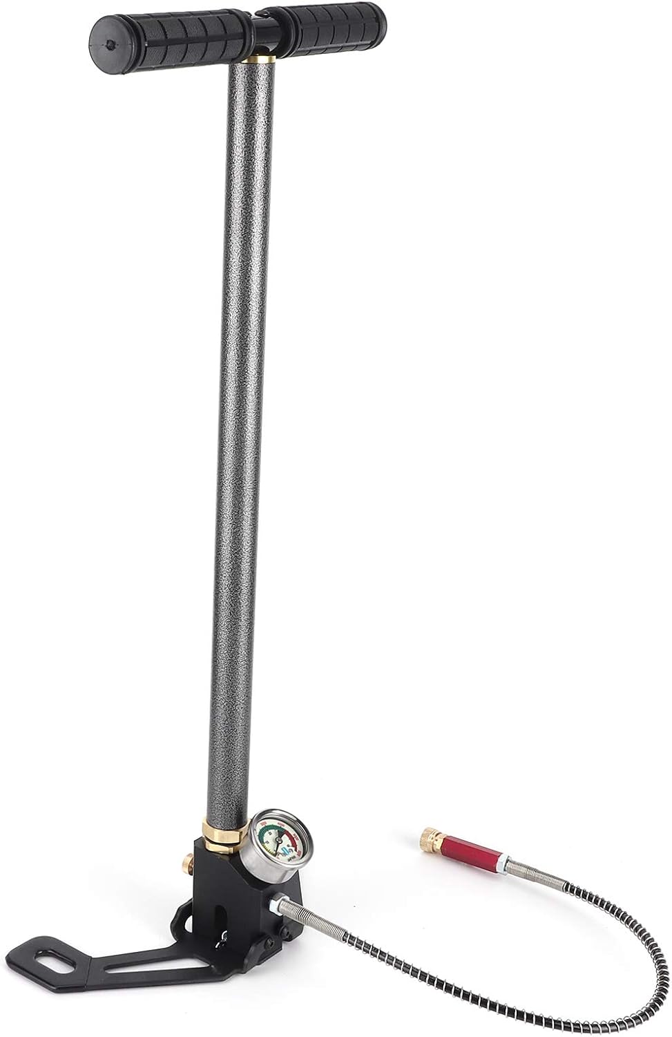 PCP Pump for Air Gun, 3 Stage 6000PSI High Pressure Hand Pump Air Rifle Gun Pump Tungsten Steel with Gauge for High Pressure Tires and Pre-Charged Pneumatic Airguns