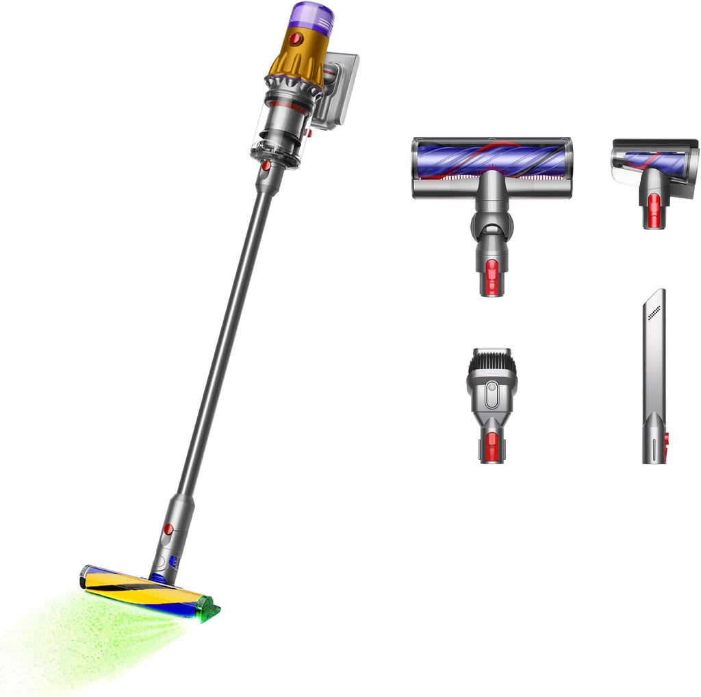 Dyson V12 Detect Slim Cordless Vacuum Cleaner,Yellow/Iron (Renewed), Large