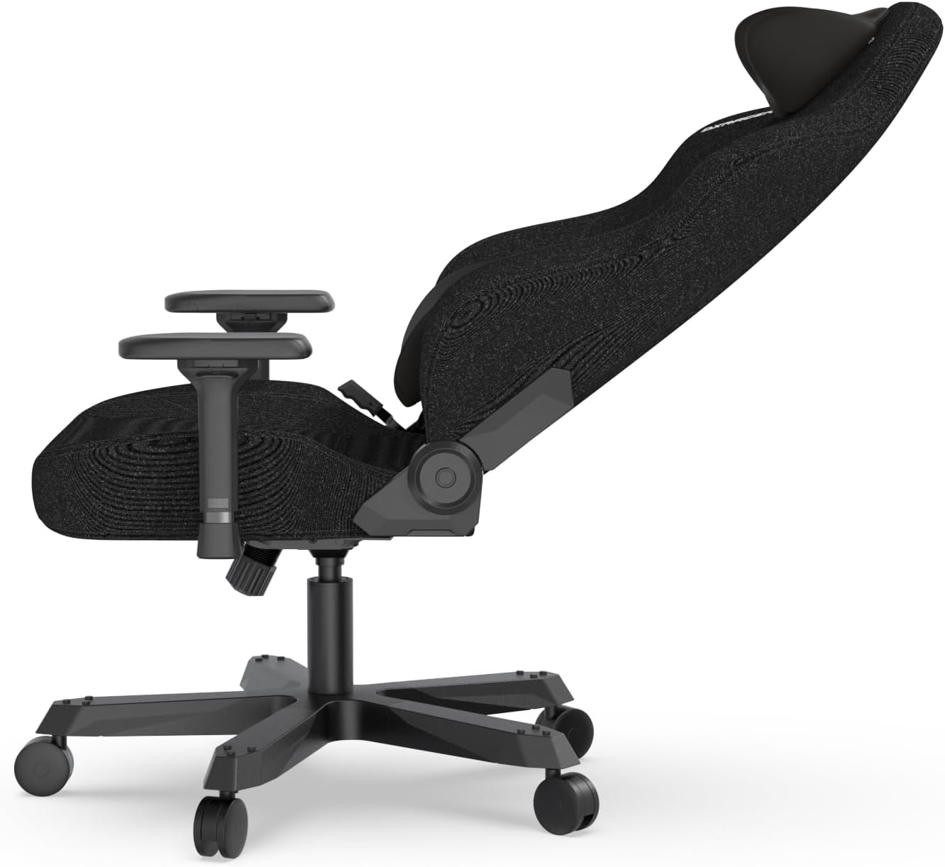 DXRacer Tank XXL Ergonomic Video Gaming Chair for Adults, Office Reclining Computer Chair with Magnetic Head Pillow and Lumbar Support, Racing Style Height Adjustable (Woven Fabric, Black)