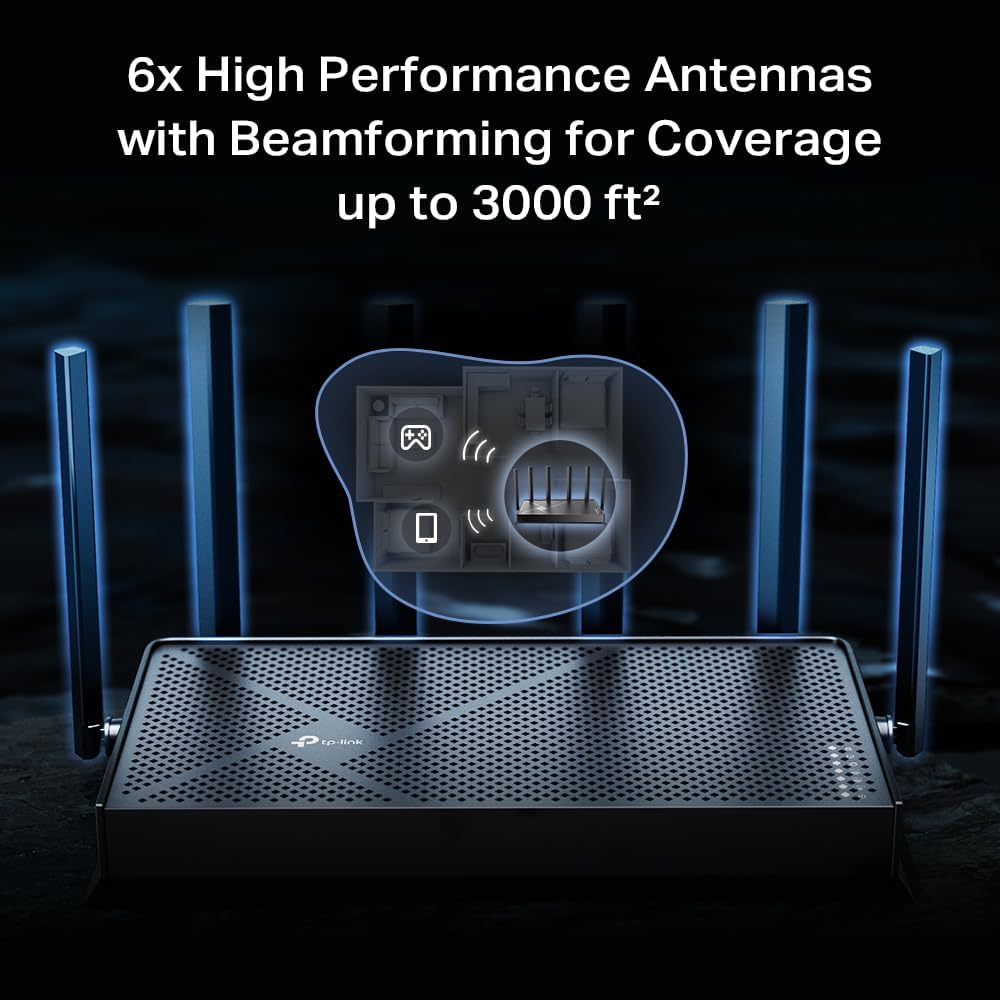 TP-Link Archer BE12000 | Tri-Band Wi-Fi 7 Router | Includes Latest 6GHz Wi-Fi Band | New Wi-Fi 7 Features | 10G Connectivity | Compatible with Alexa and Google Assistant (Archer BE670)