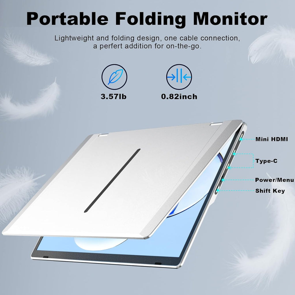 KEFEYA Laptop Screen Extender,15.6' Triple Screen Laptop Monitor Extender, 1080P FHD Portable Monitor for 13'-17.3' Laptops, Plug and Play HDMI/USB-A/USB-C for Mac/Wins/Chrome (15.6' Triple Screen)