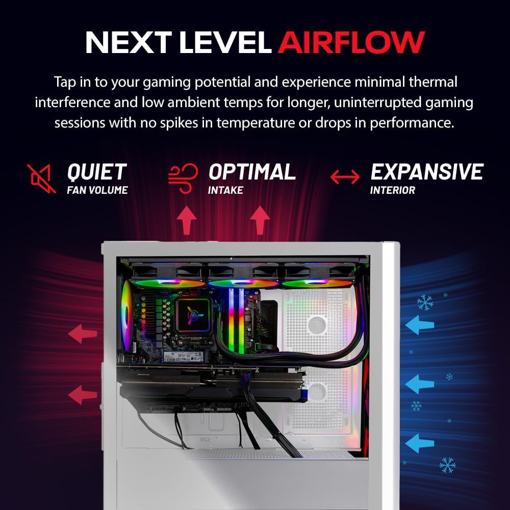 Skytech Gaming Chronos 3 Desktop PC, Intel i7 14700F 2.1 GHz (5.3GHz Turbo), NVIDIA RTX 5060 Ti 16GB, 1TB NVMe SSD, 16GB DDR5 RAM 5200, 850W Gold ATX 3 PSU, 360mm ARGB AIO, Wi-Fi, Win 11