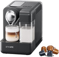 Espresso Machine with Integrated Automatic Milk Frother - Single-Serve Coffee Maker Capsule Compatible, One Touch Latte & Cappuccino, Single or Double Shot Espresso Maker