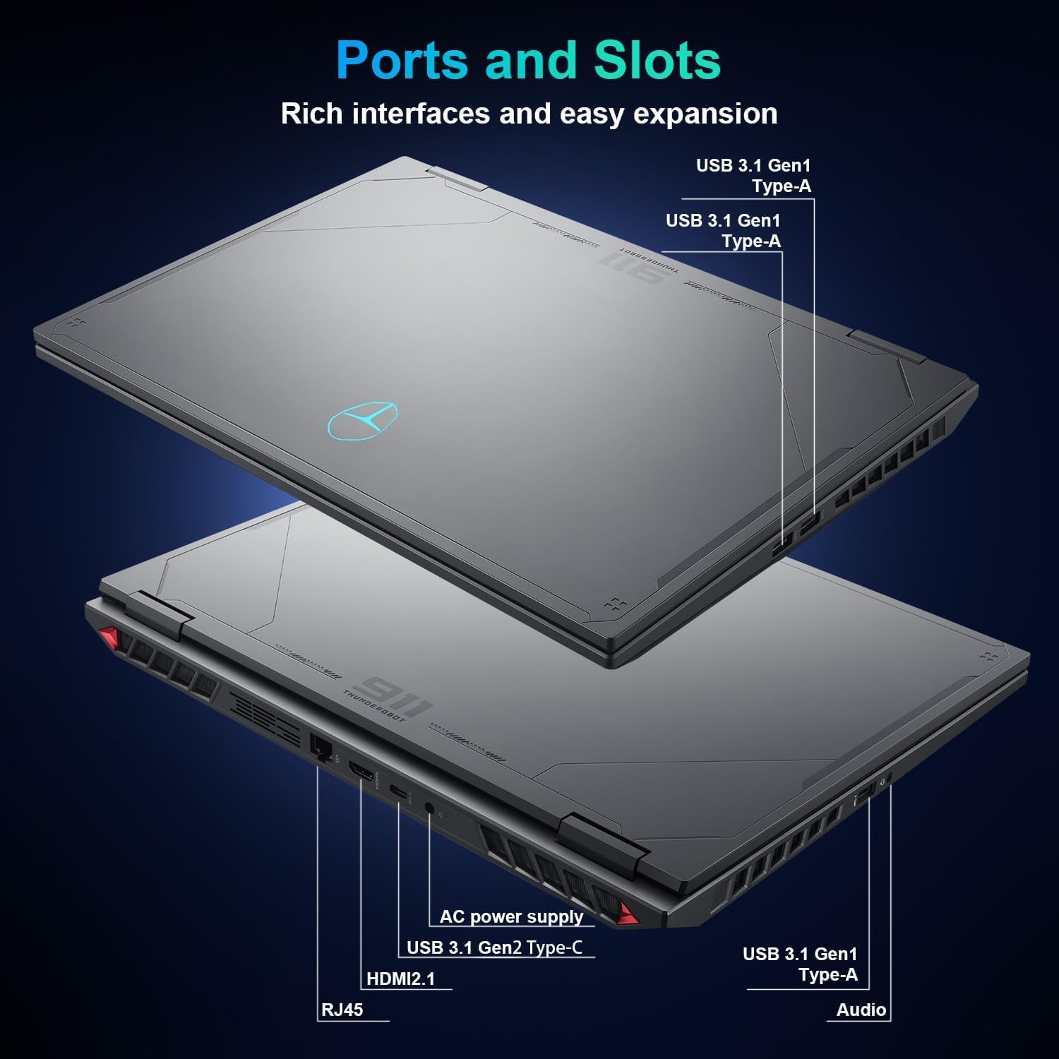 Thunderobot Radiant 16 i9 5060 2.5K Gaming Laptop, 16' QHD+ up to 300Hz 2.5K Display, Core i9-14900HX, GeForce RTX 5060, 64GB DDR5 RAM, 4TB SSD, RGB Backlit Keyboard, Wi-Fi 6, Win 11 Home, Black