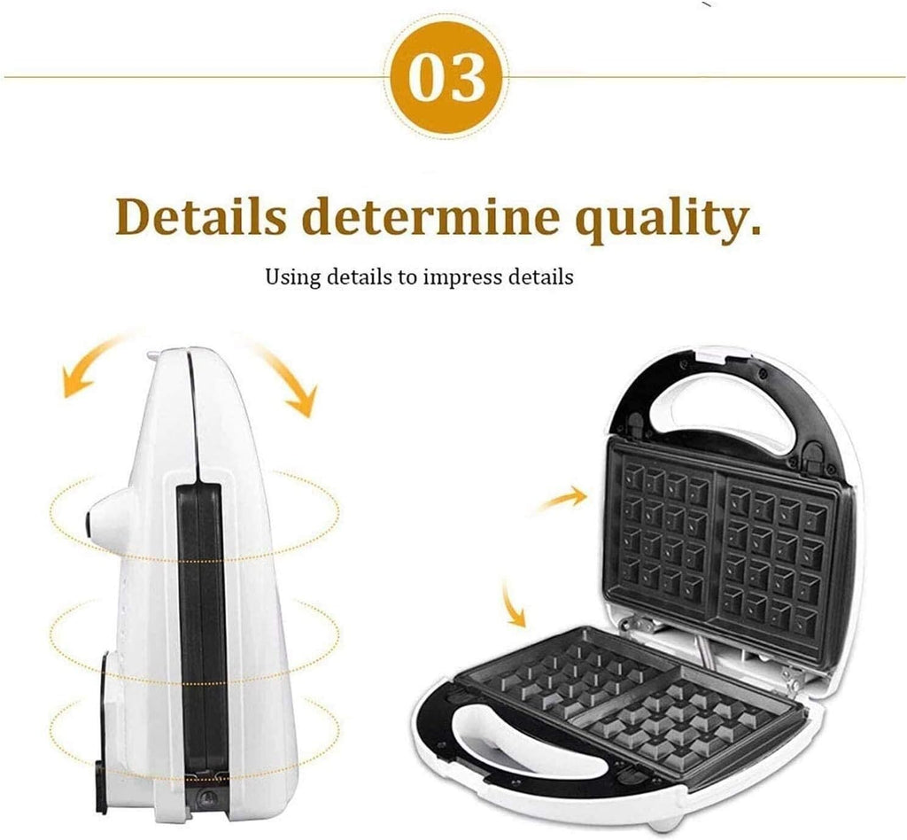 Toasters Sandwich toaster Sandwich Maker 4 in 1 (Sandwich Toaster Contact Grill Waffle Iron) Sandwich Maker High Power of 750 W 4 Removable Plates Non-Stick Coating LED Indicator Lights An