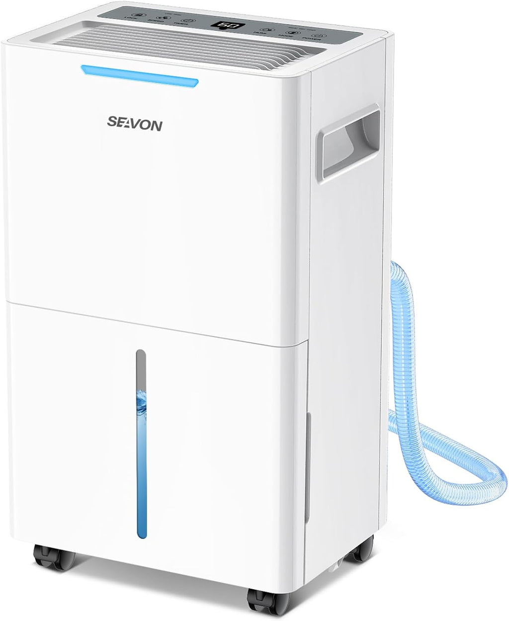 1500 Sq.ft Dehumidifier for Basement, SEAVON 21 Pint Dehumidifiers with Drain Hose for Home Large Room Bedroom Bathroom, Powerful Moisture Removal, Smart Humidity Control & Display, 24H Timer, 3 Mode