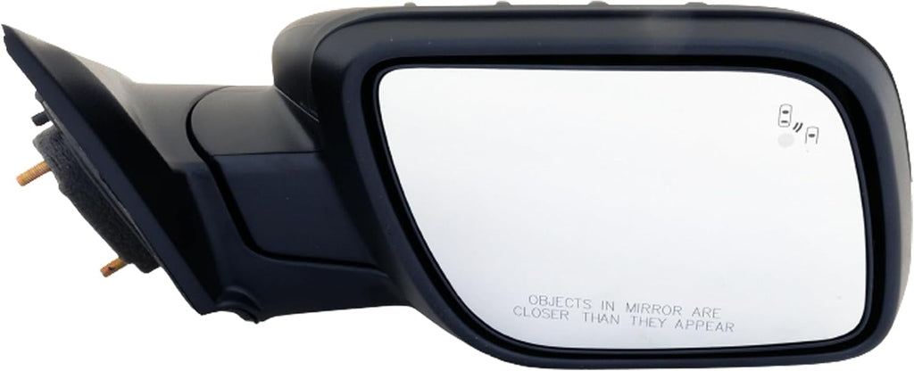 Kool Vue Passenger Side Power Heated Mirror for Ford Explorer 2011-2015 Power Fold With Signal Light, Blind Spot Monitor, Memory & Puddle Lamp Paintable