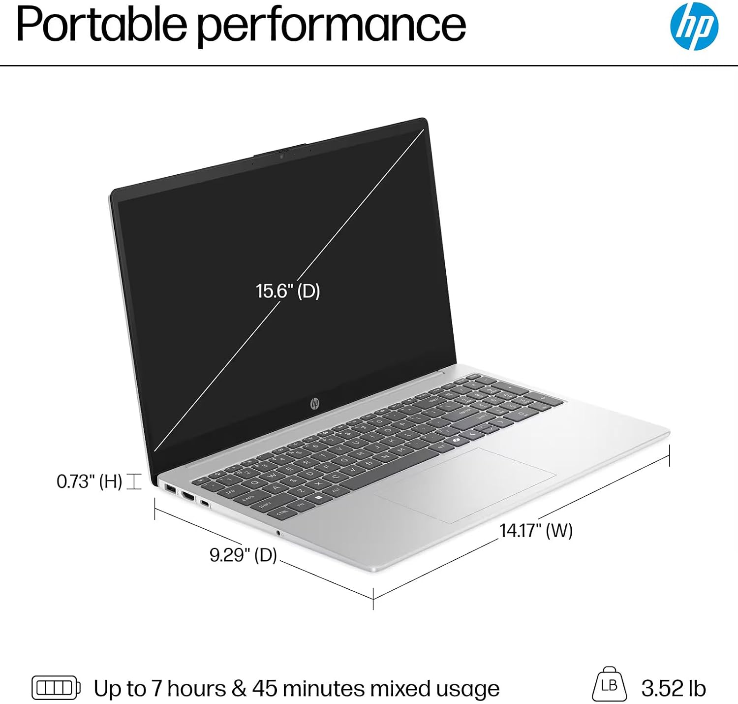 HP Premium 15.6' Touchscreen Laptop Computer - Intel 10-Core i7 1355U, 16GB RAM, 1TB SSD, 15.6' FHD Anti-Glare, Win 11 Pro, Wi-Fi 6, Ai Copilot, for Business & Student, w/Accessories