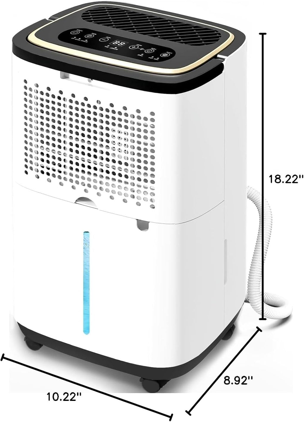 3000 Sq. Ft. Dehumidifier for Basement, 30 Pint Quiet Dehumidifiers for Home with Drain Hose, Smart Humidity Control, 24H Timer & Child Lock, Ideal for Large Rooms, Bathroom, Bedroom, Garage