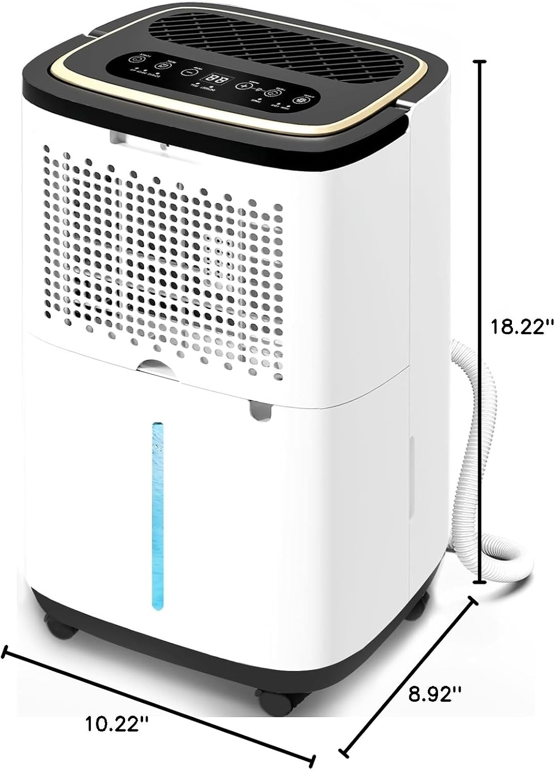3000 Sq. Ft. Dehumidifier for Basement, 30 Pint Quiet Dehumidifiers for Home with Drain Hose, Smart Humidity Control, 24H Timer & Child Lock, Ideal for Large Rooms, Bathroom, Bedroom, Garage