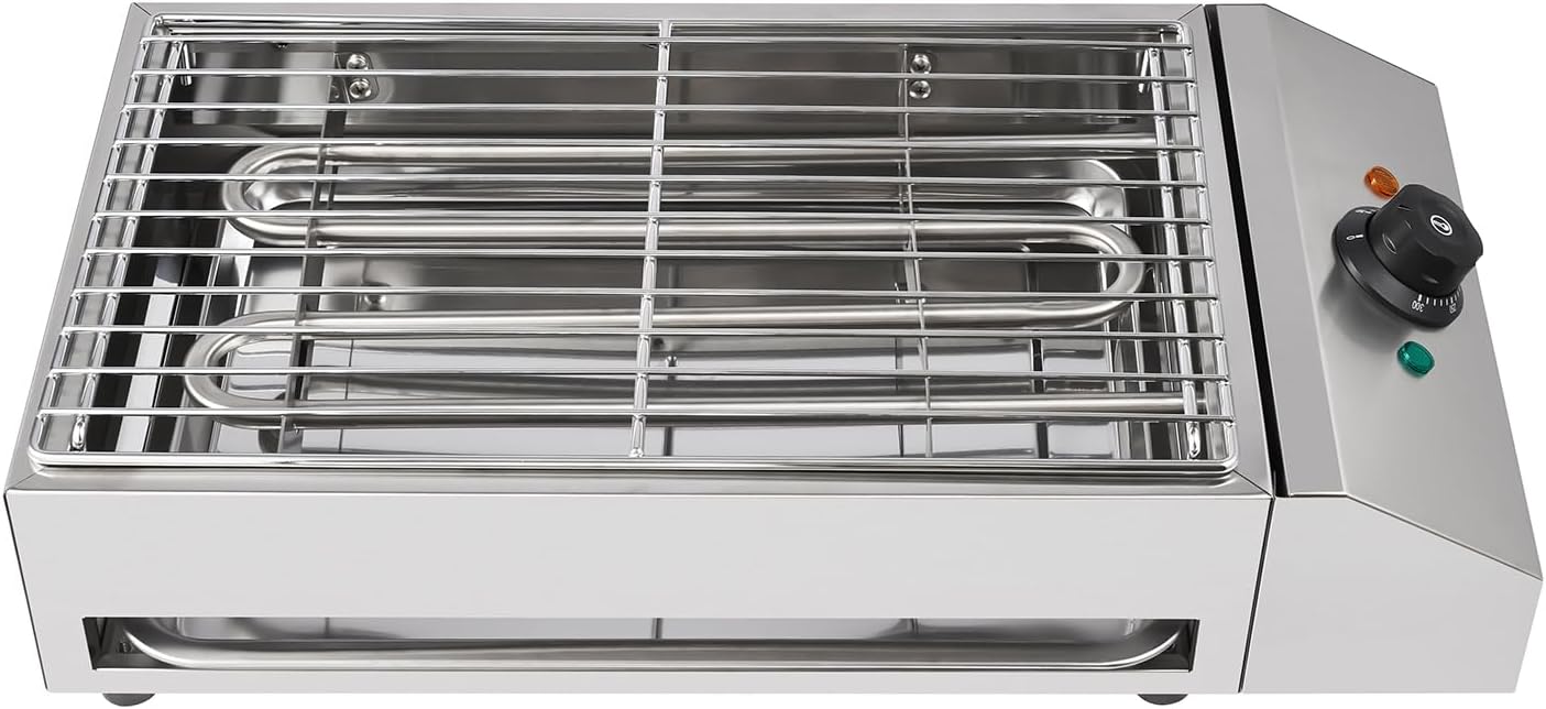 Electric Smokeless Indoor Grill - Tabletop Cooking for Home & Commercial Use, Adjustable Temperature Control up to 572℉, Perfect for Pancakes, Bacon, Steak, Burgers