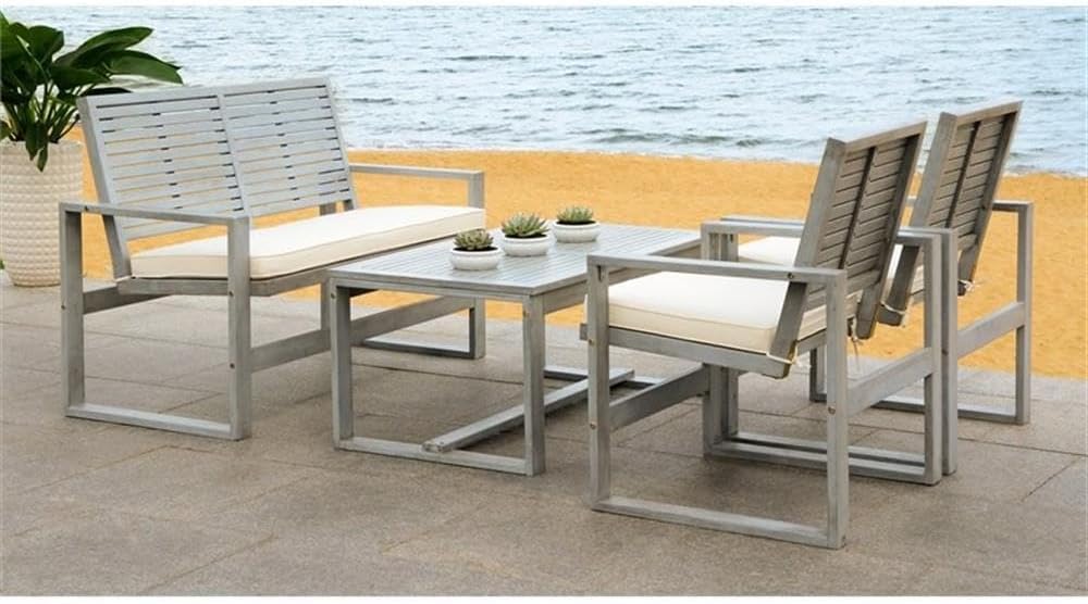 SAFAVIEH Home Collection Hailey Outdoor Living Acacia Patio Set