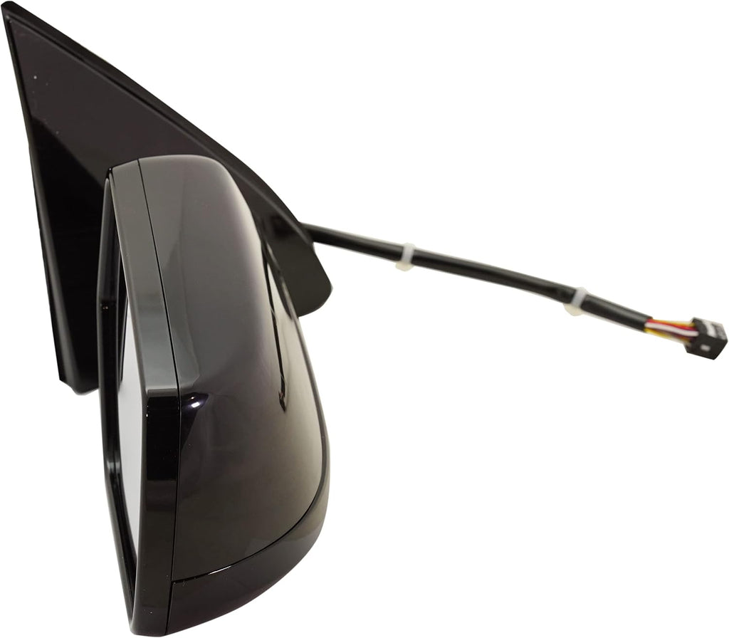 Kool Vue Right Power Heated Mirror for Chevrolet Tahoe Suburban 2015-2020 Power Fold With Signal Light, Blind Spot Monitor, Memory & Puddle Lamp; Without Auto-Dimming with 2 Caps With Object Sensor