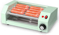 Tabletop hot dog roller machine, electric sausage and hot dog grill, sausage oven, 0-250 degree temperature control.(Green)
